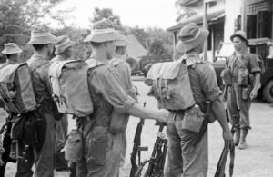 Gurkhas at Malayan Emergency with their Khukuri attached in beltloop.