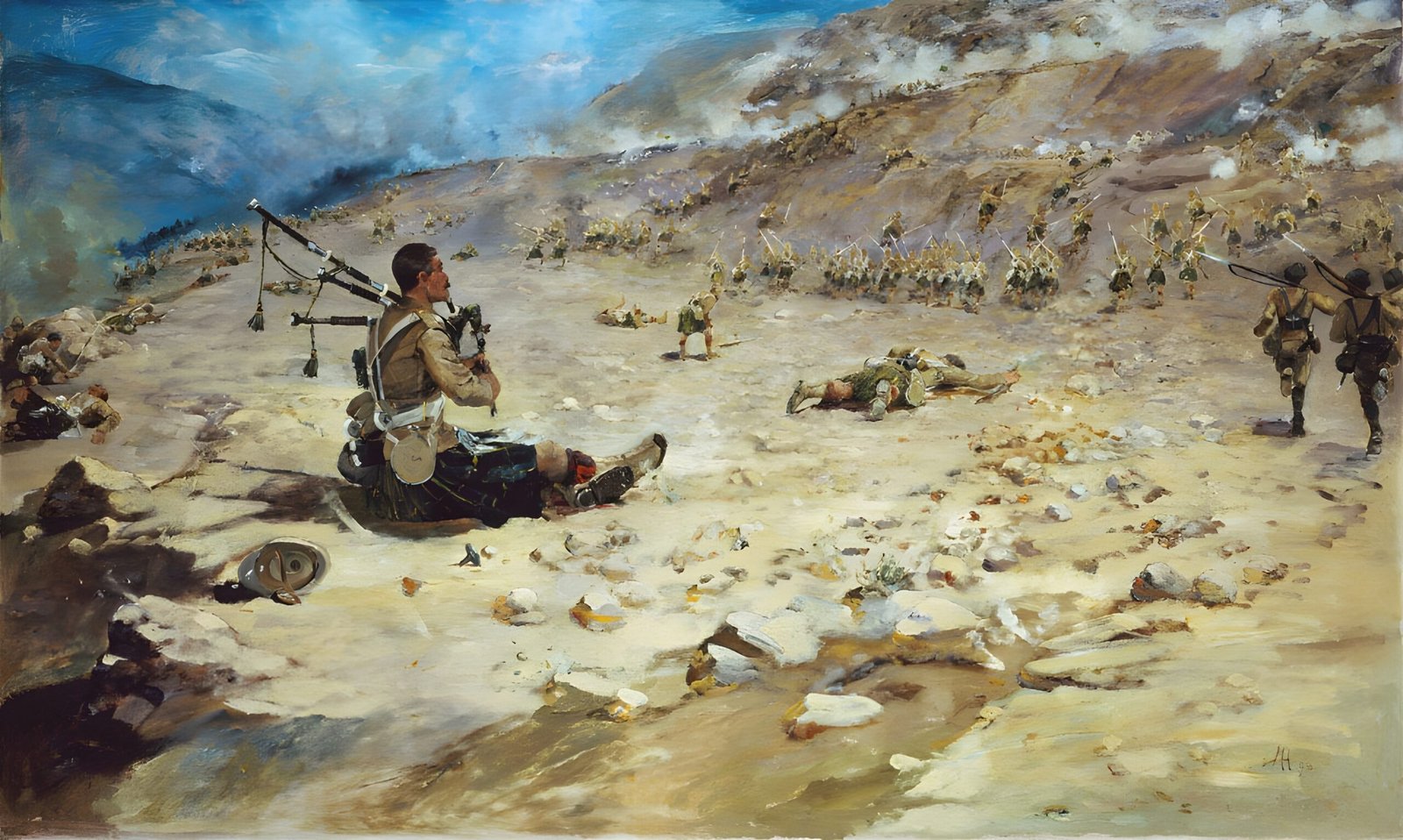 Gurkha with their Kukri in The Utman Khel Expedition (1853)